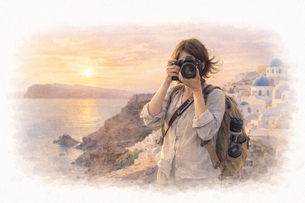 Photoshoot at Oia Castle