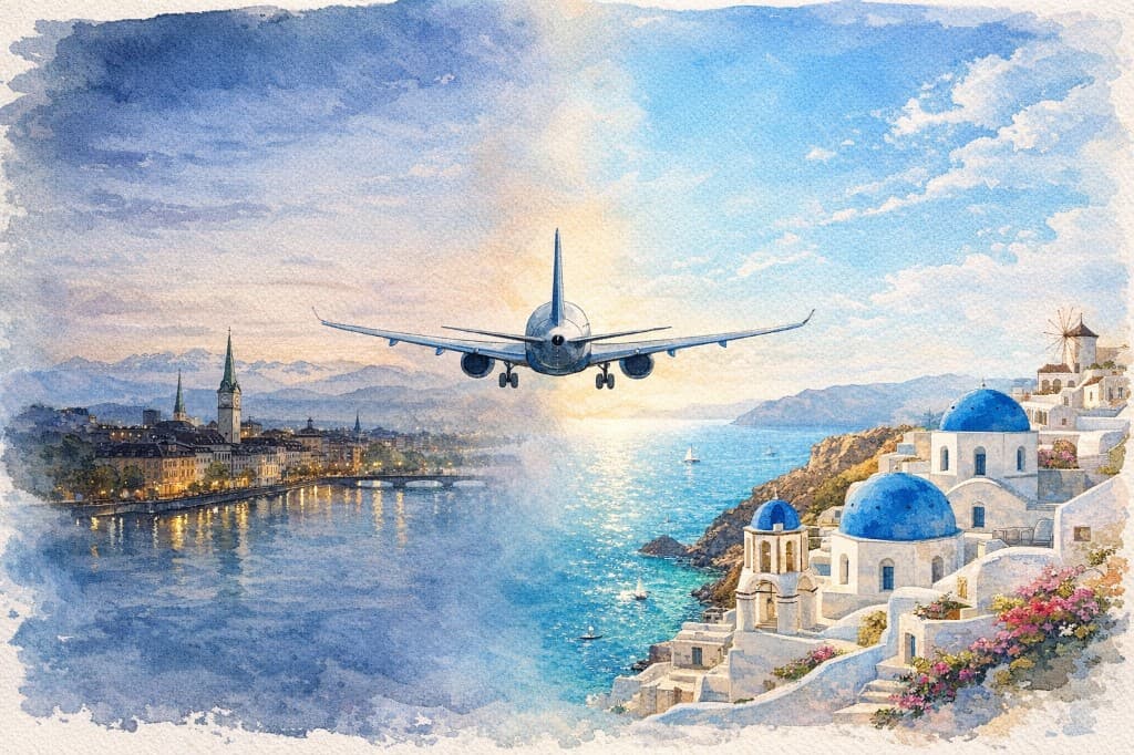 ZRH π¨π β JTR π¬π·